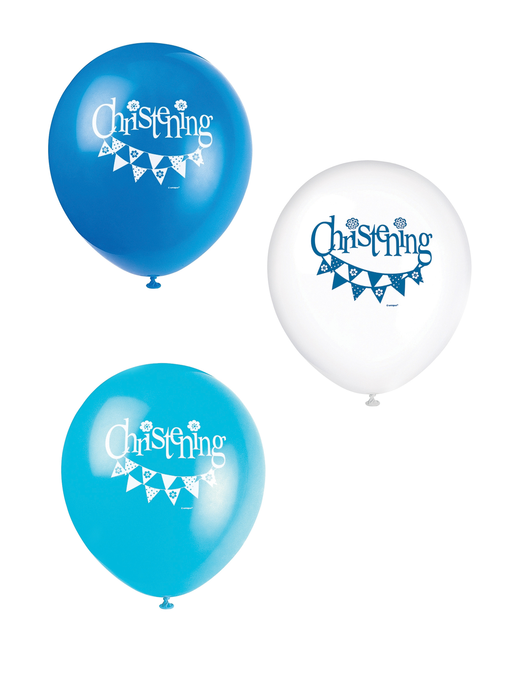 8 x Pretty Baby Boys Christening Balloons Party Decorations Blue